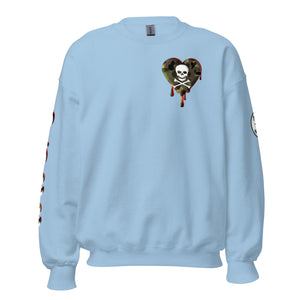 Camo Red SkullHeart Drips C Unisex Sweatshirt
