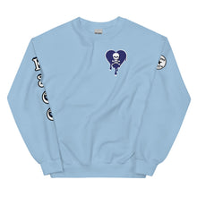 Load image into Gallery viewer, Skull Blue Heart Drips C Unisex Sweatshirt
