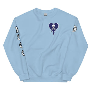 Skull Blue Heart Drips C Unisex Sweatshirt