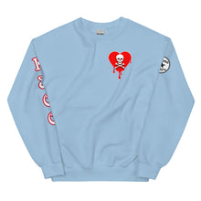 Load image into Gallery viewer, Skull red heart drips Unisex Sweatshirt
