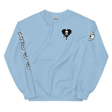Load image into Gallery viewer, Skull Heart Drips BW C Unisex Sweatshirt
