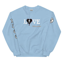 Load image into Gallery viewer, Love Skull Heart Drips B w/Red Unisex Sweatshirt
