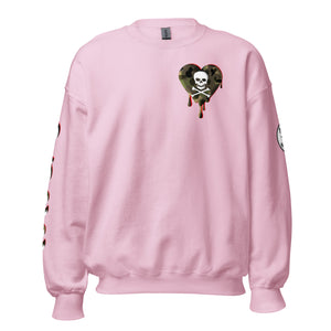 Camo Red SkullHeart Drips C Unisex Sweatshirt