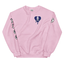 Load image into Gallery viewer, Skull Blue Heart Drips C Unisex Sweatshirt
