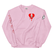 Load image into Gallery viewer, Skull red heart drips Unisex Sweatshirt
