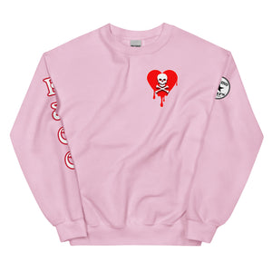 Skull red heart drips Unisex Sweatshirt