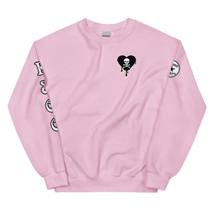 Skull Heart Drips BW C Unisex Sweatshirt