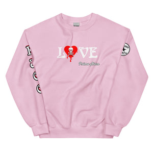 Love Skull Red Heart Drips Unisex Sweatshirt