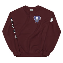 Load image into Gallery viewer, Skull Blue Heart Drips C Unisex Sweatshirt
