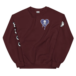 Skull Blue Heart Drips C Unisex Sweatshirt