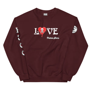 Love Skull Red Heart Drips Unisex Sweatshirt