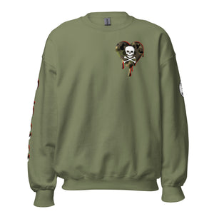 Camo Red SkullHeart Drips C Unisex Sweatshirt