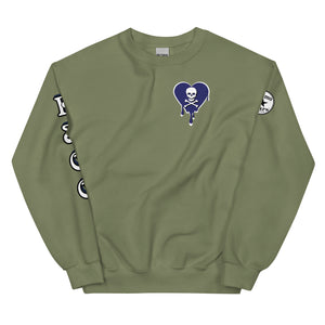 Skull Blue Heart Drips C Unisex Sweatshirt