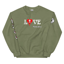 Load image into Gallery viewer, Love Skull Red Heart Drips Unisex Sweatshirt
