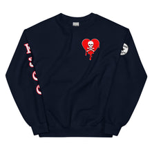 Load image into Gallery viewer, Skull red heart drips Unisex Sweatshirt
