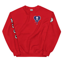 Load image into Gallery viewer, Skull Blue Heart Drips C Unisex Sweatshirt
