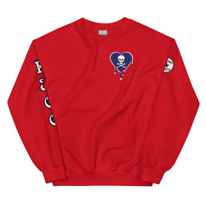 Skull Blue Heart Drips C Unisex Sweatshirt