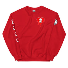 Load image into Gallery viewer, Skull red heart drips Unisex Sweatshirt
