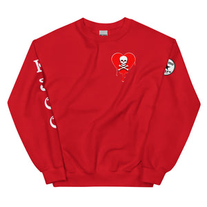 Skull red heart drips Unisex Sweatshirt