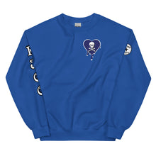 Load image into Gallery viewer, Skull Blue Heart Drips C Unisex Sweatshirt
