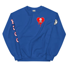 Load image into Gallery viewer, Skull red heart drips Unisex Sweatshirt
