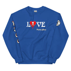 Love Skull Red Heart Drips Unisex Sweatshirt