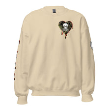 Load image into Gallery viewer, Camo Red SkullHeart Drips C Unisex Sweatshirt
