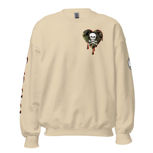 Camo Red SkullHeart Drips C Unisex Sweatshirt