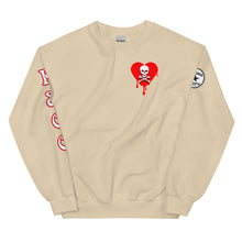 Load image into Gallery viewer, Skull red heart drips Unisex Sweatshirt
