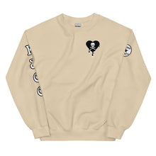 Load image into Gallery viewer, Skull Heart Drips BW C Unisex Sweatshirt
