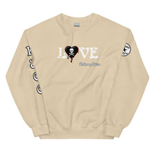 Load image into Gallery viewer, Love Skull Heart Drips B w/Red Unisex Sweatshirt
