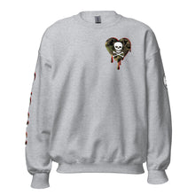 Load image into Gallery viewer, Camo Red SkullHeart Drips C Unisex Sweatshirt

