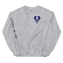 Load image into Gallery viewer, Skull Blue Heart Drips C Unisex Sweatshirt
