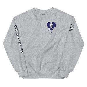Skull Blue Heart Drips C Unisex Sweatshirt