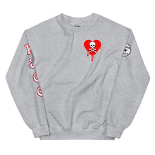 Load image into Gallery viewer, Skull red heart drips Unisex Sweatshirt
