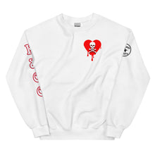 Load image into Gallery viewer, Skull red heart drips Unisex Sweatshirt
