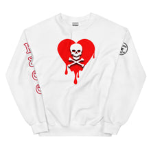 Load image into Gallery viewer, Skull Red heart drips Unisex Sweatshirt
