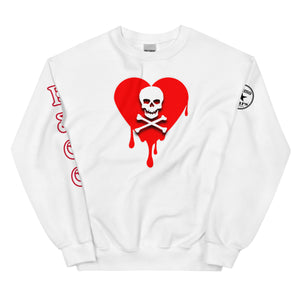 Skull Red heart drips Unisex Sweatshirt