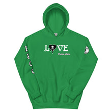 Load image into Gallery viewer, Love Skull Heart Drips BW Unisex Hoodie
