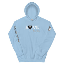 Load image into Gallery viewer, Love Skull Heart Drips BW Unisex Hoodie
