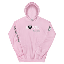 Load image into Gallery viewer, Love Skull Heart Drips BW Unisex Hoodie
