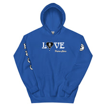 Load image into Gallery viewer, Love Skull Heart Drips BW Unisex Hoodie
