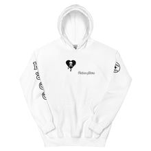 Load image into Gallery viewer, Love Skull Heart Drips BW Unisex Hoodie
