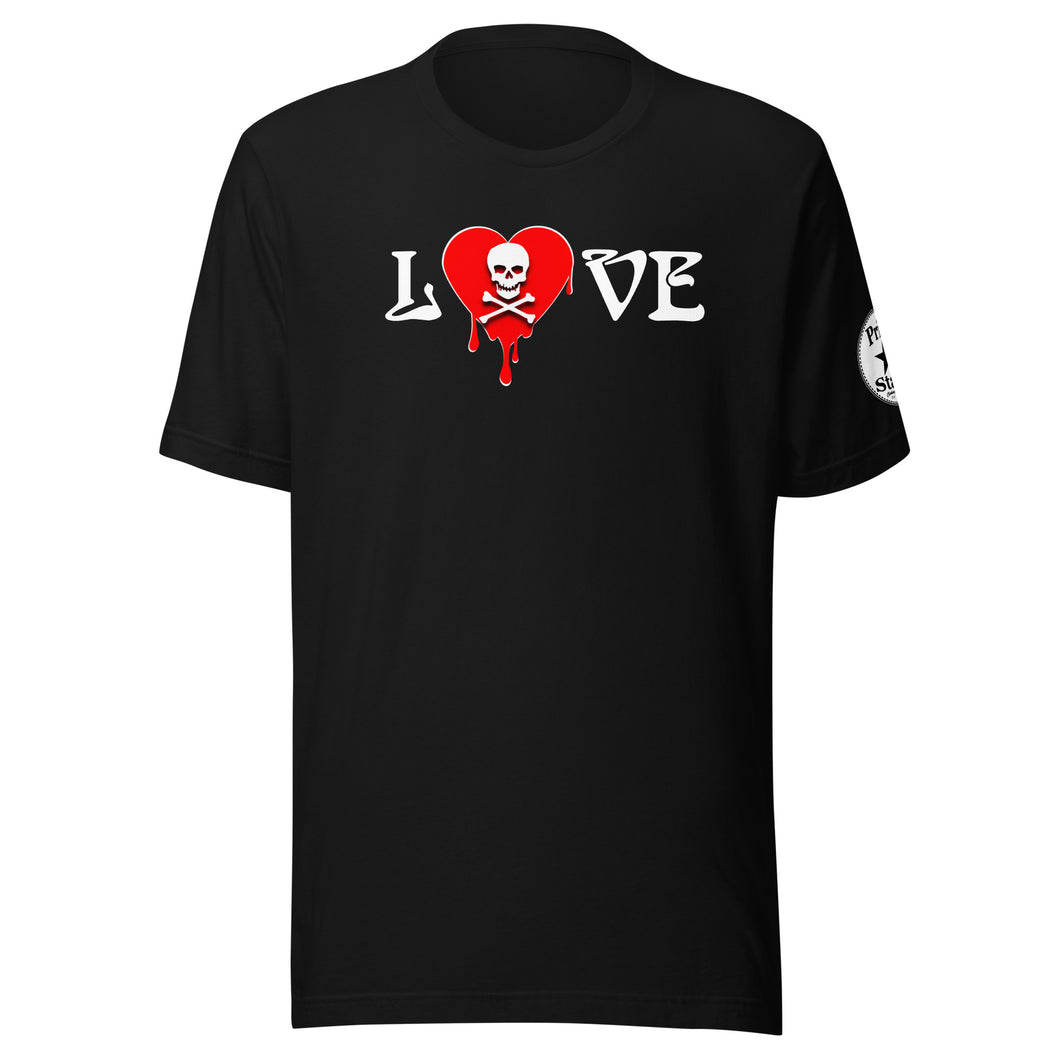 Love Skullheartdrips Red Unisex t-shirt