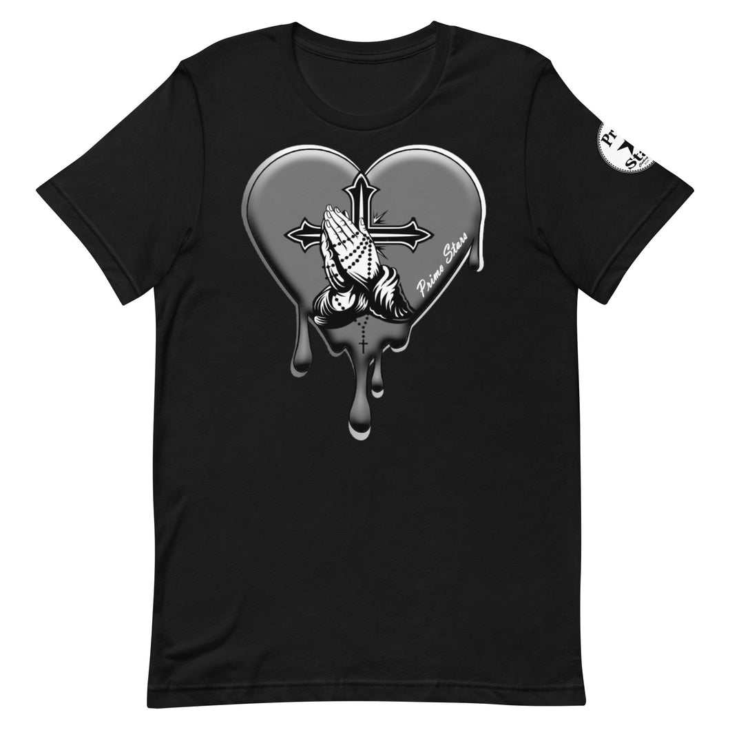 Prayer Hands Heart Drips Unisex t-shirt