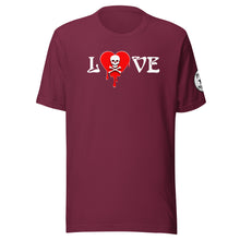 Load image into Gallery viewer, Love Skullheartdrips Red Unisex t-shirt
