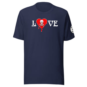 Love Skullheartdrips Red Unisex t-shirt
