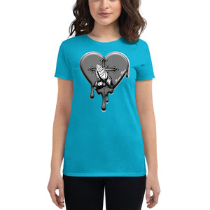 Prayer Hands Heart Drips Women's short sleeve t-shirt