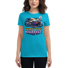 Load image into Gallery viewer, Primo Stars Bike Fest Women&#39;s short sleeve t-shirt
