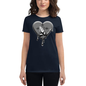 Prayer Hands Heart Drips Women's short sleeve t-shirt